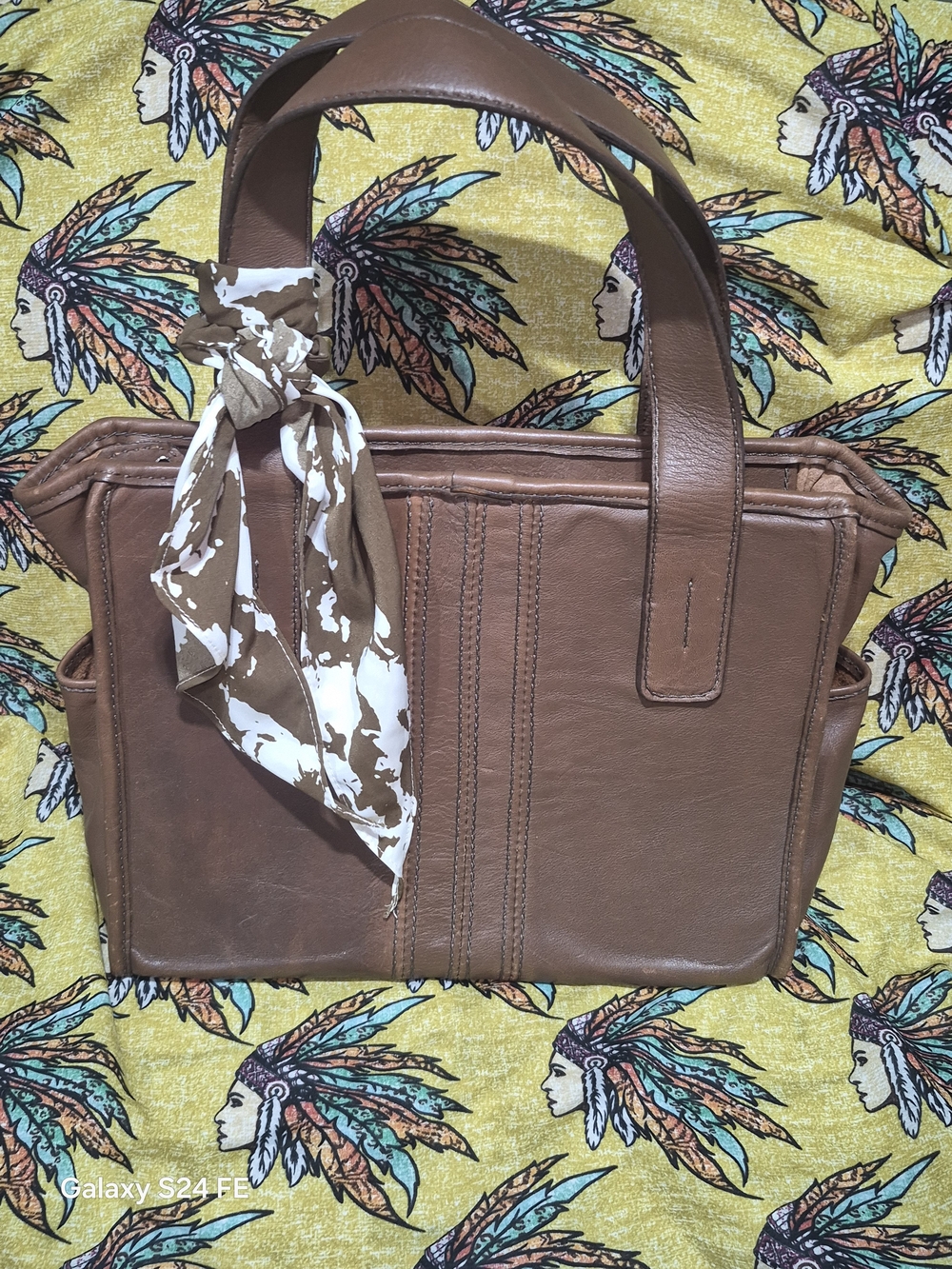 Lovely  Brown Leather Tote